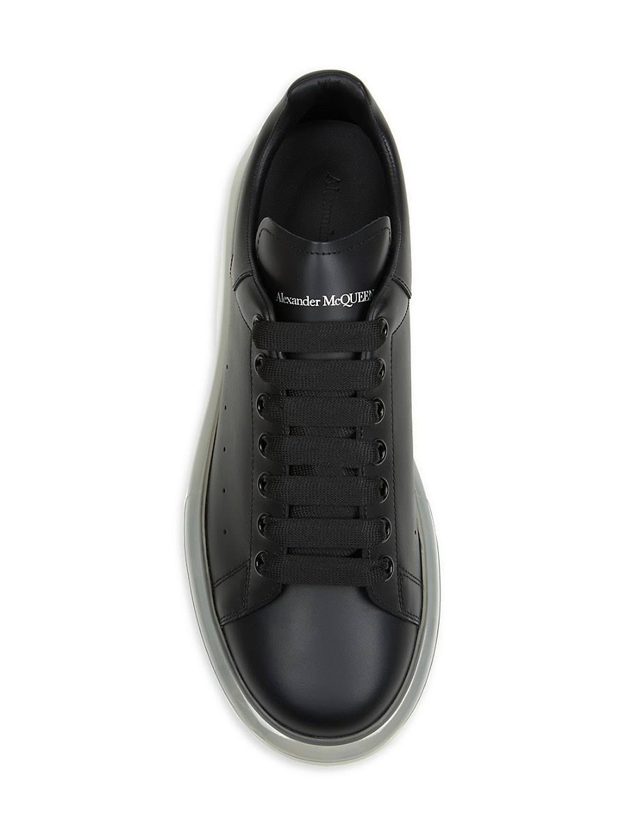 Alexander McQueen Men's Oversized Transparent Sole Sneakers - White/Black