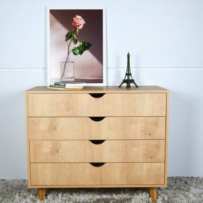 Puzant Premium 4 Drawer Dresser Corrigan Studio Color: Natural Wood