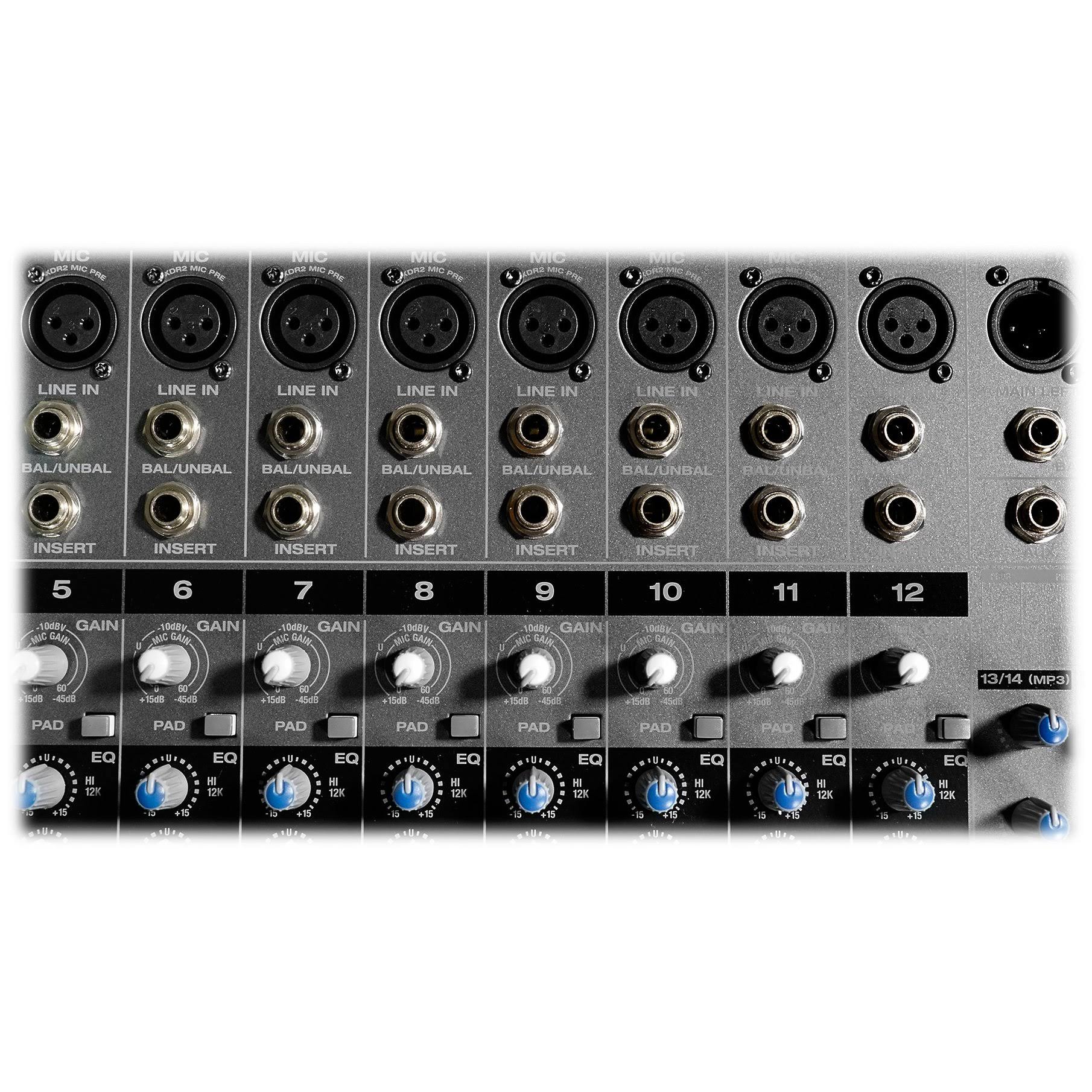 Rockville RPM1470 14-Channel 6000W Powered Mixer, USB, Effects for Church/School