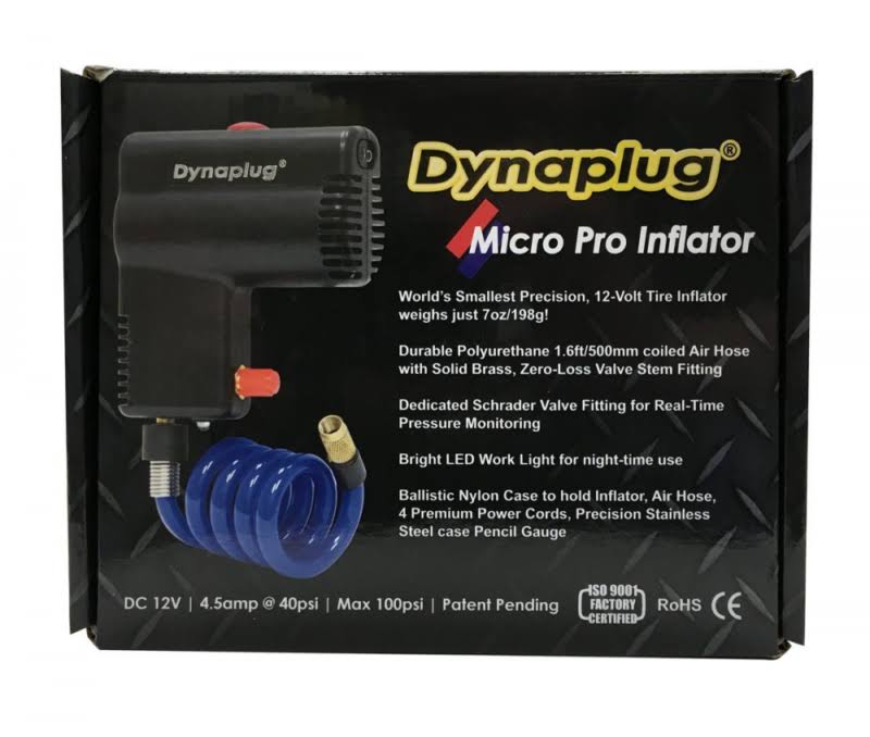 Dynaplug Ultra Compact 12 Volt Tire Inflator - Micro Pro Model