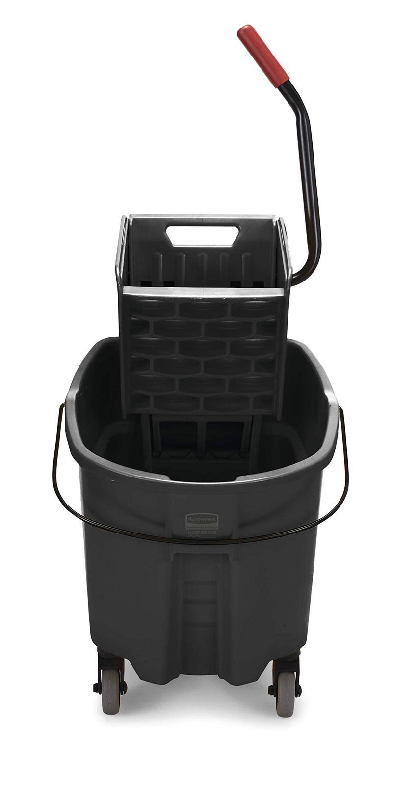 Rubbermaid 1863896 WaveBrake Side-Press Wringer/Bucket Combo, 35 qt, Black