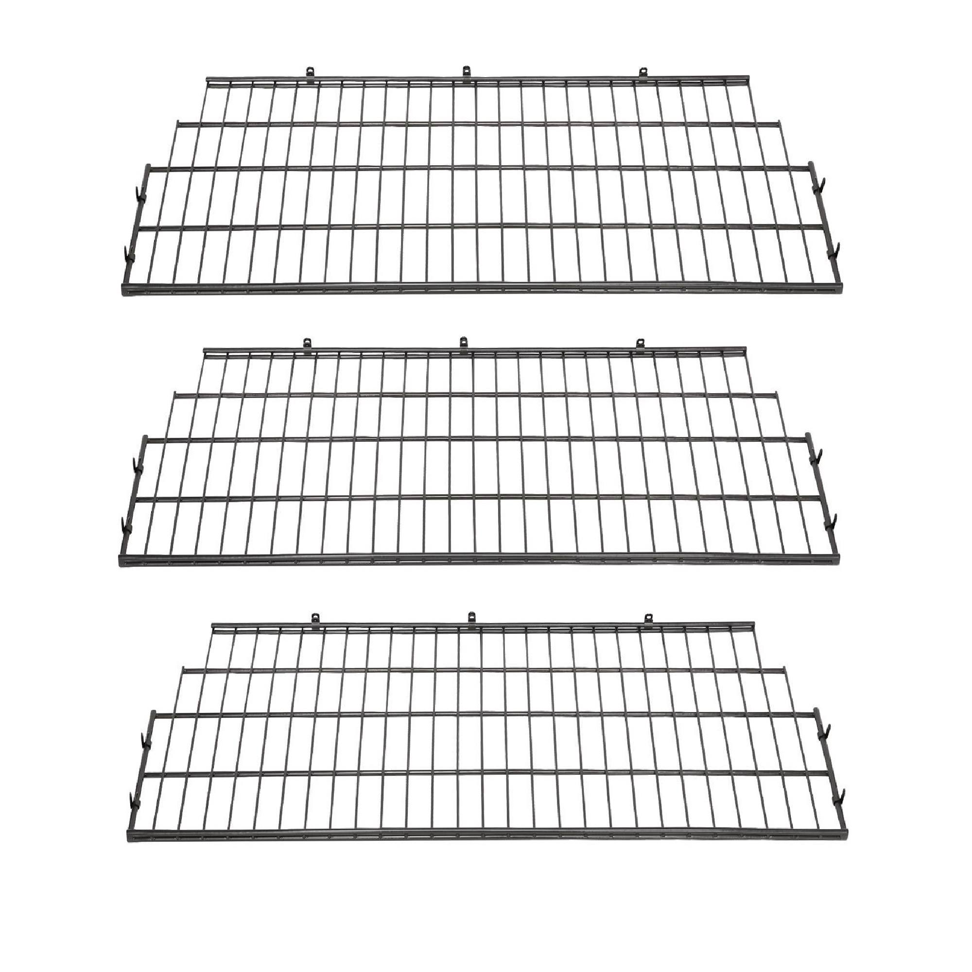Suncast Vertical Storage Shed Organization Wire Shelf Rack Shelving (3 Pack)
