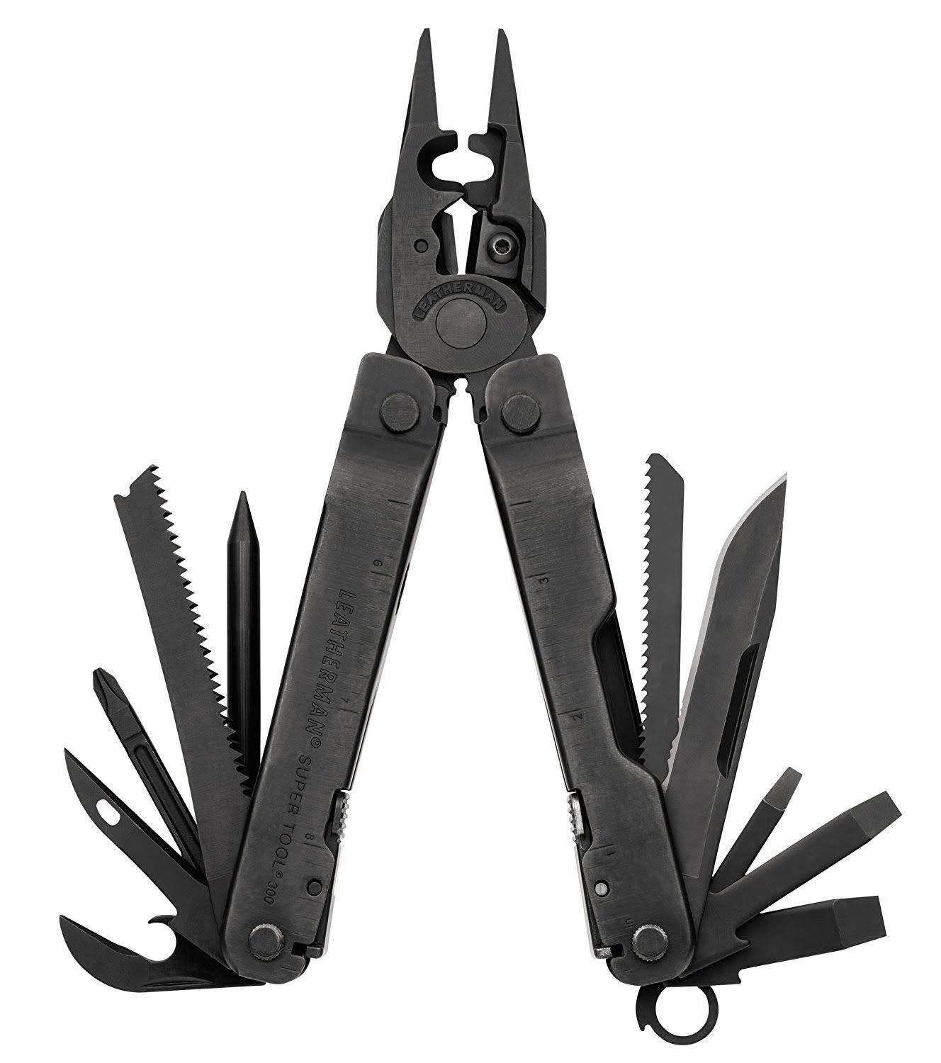 Leatherman Supertool 300 EOD Black Oxide Multitool Sheath Molle Brown