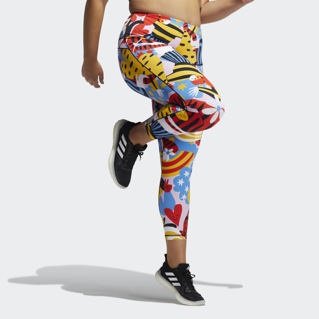 Adidas Women's Believe This 2.0 Egle 7/8 Plus Size Tights, 4X, Multi