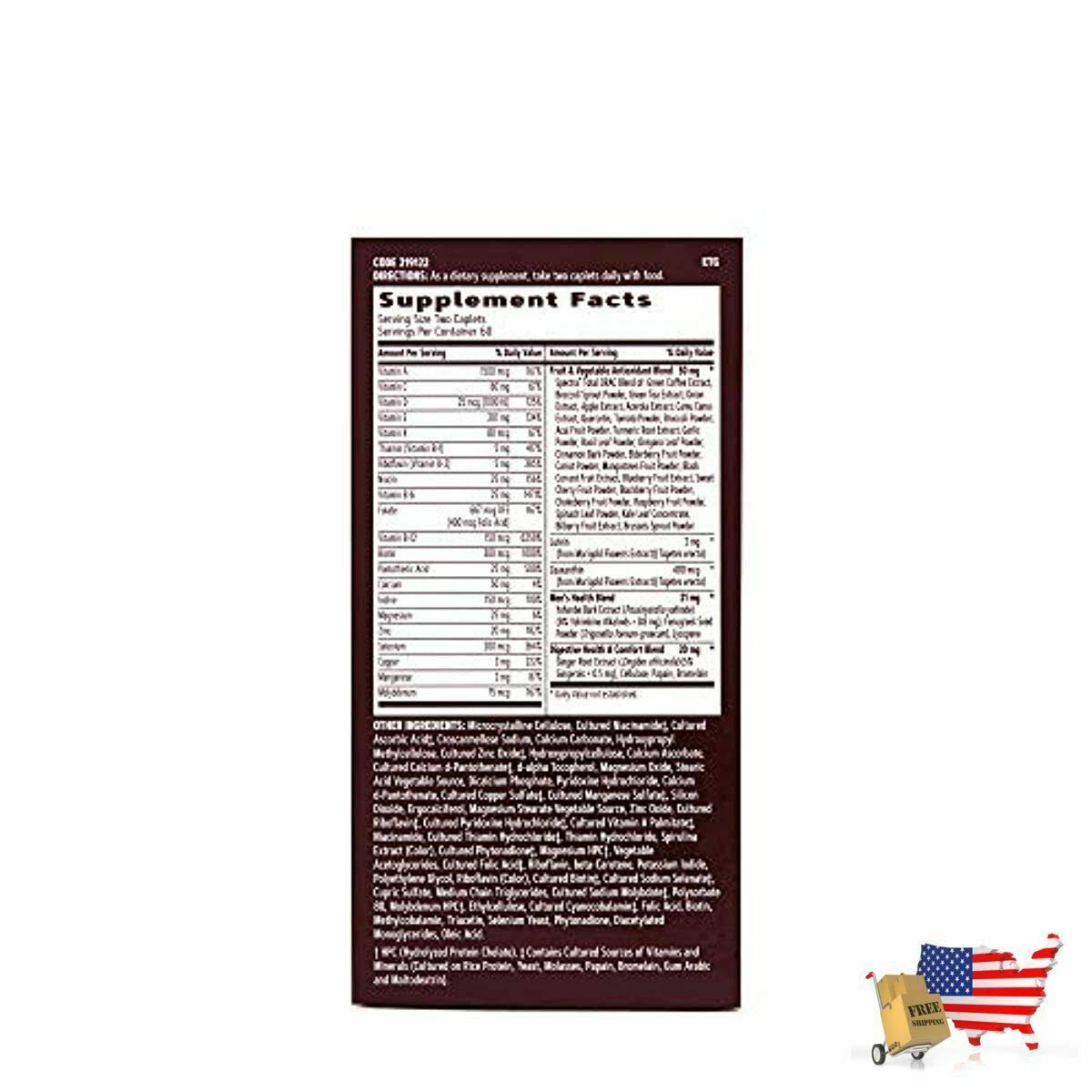 GNC Earth Genius Men's Multivitamin - 120 Vegetarian Caplets