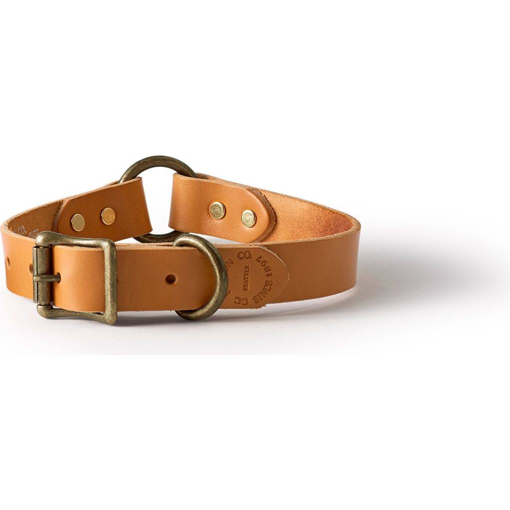 Filson Leather Dog Collar | Brass Brown | 16
