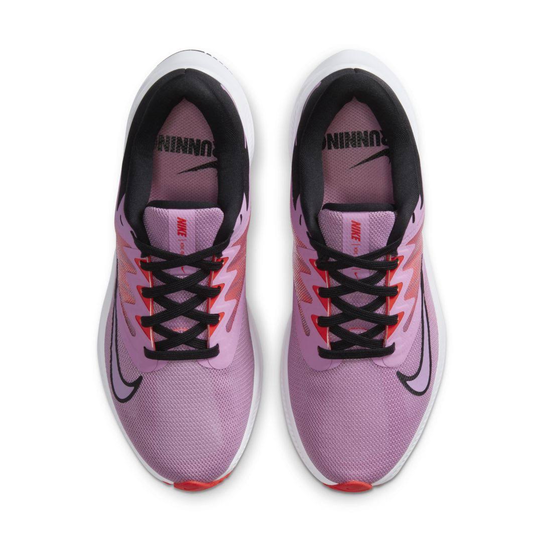 Women&s Nike Quest 3 Running Shoe - Pink/Red/Black - Size 11