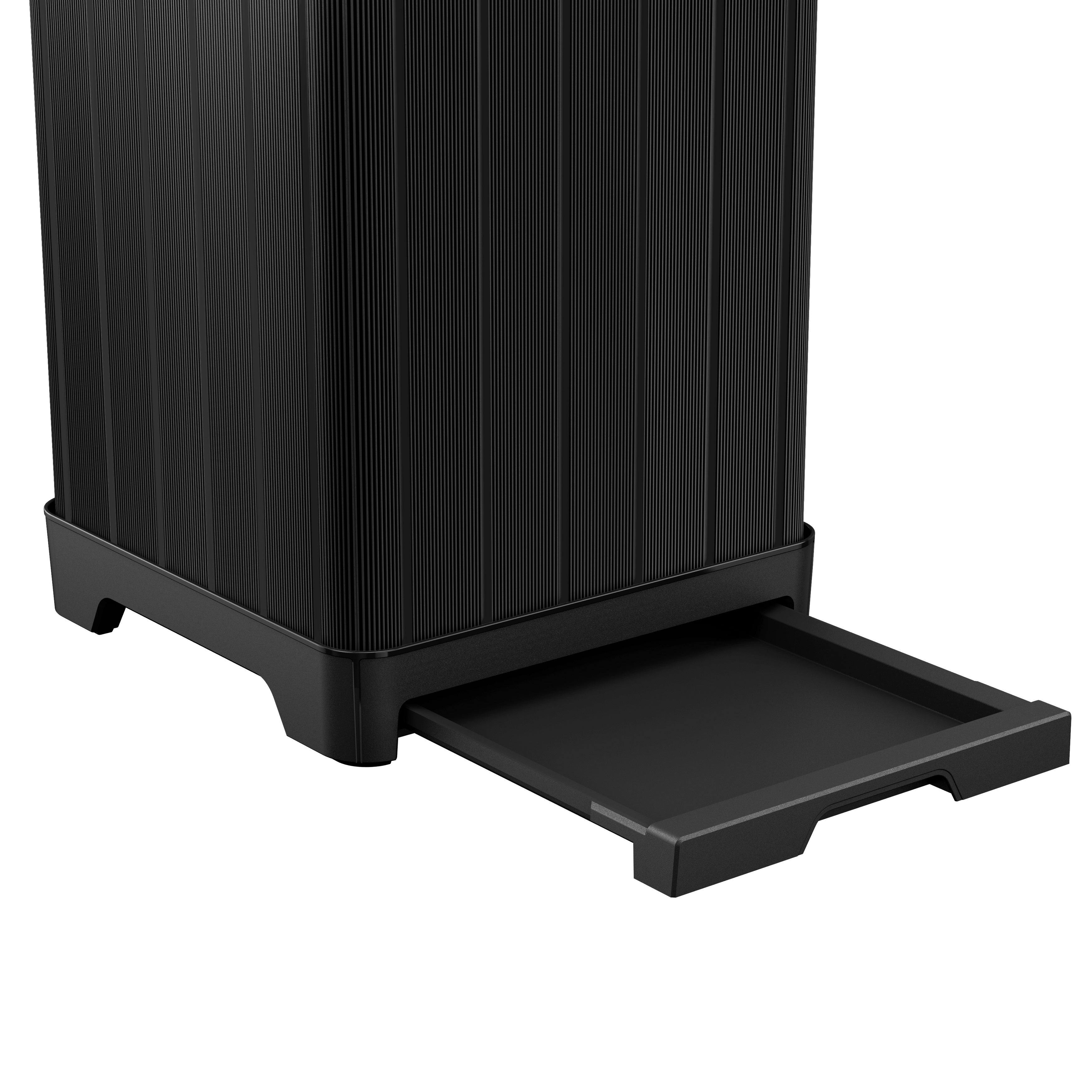 Keter 240770 Baltimore Outdoor Trash Can, Black