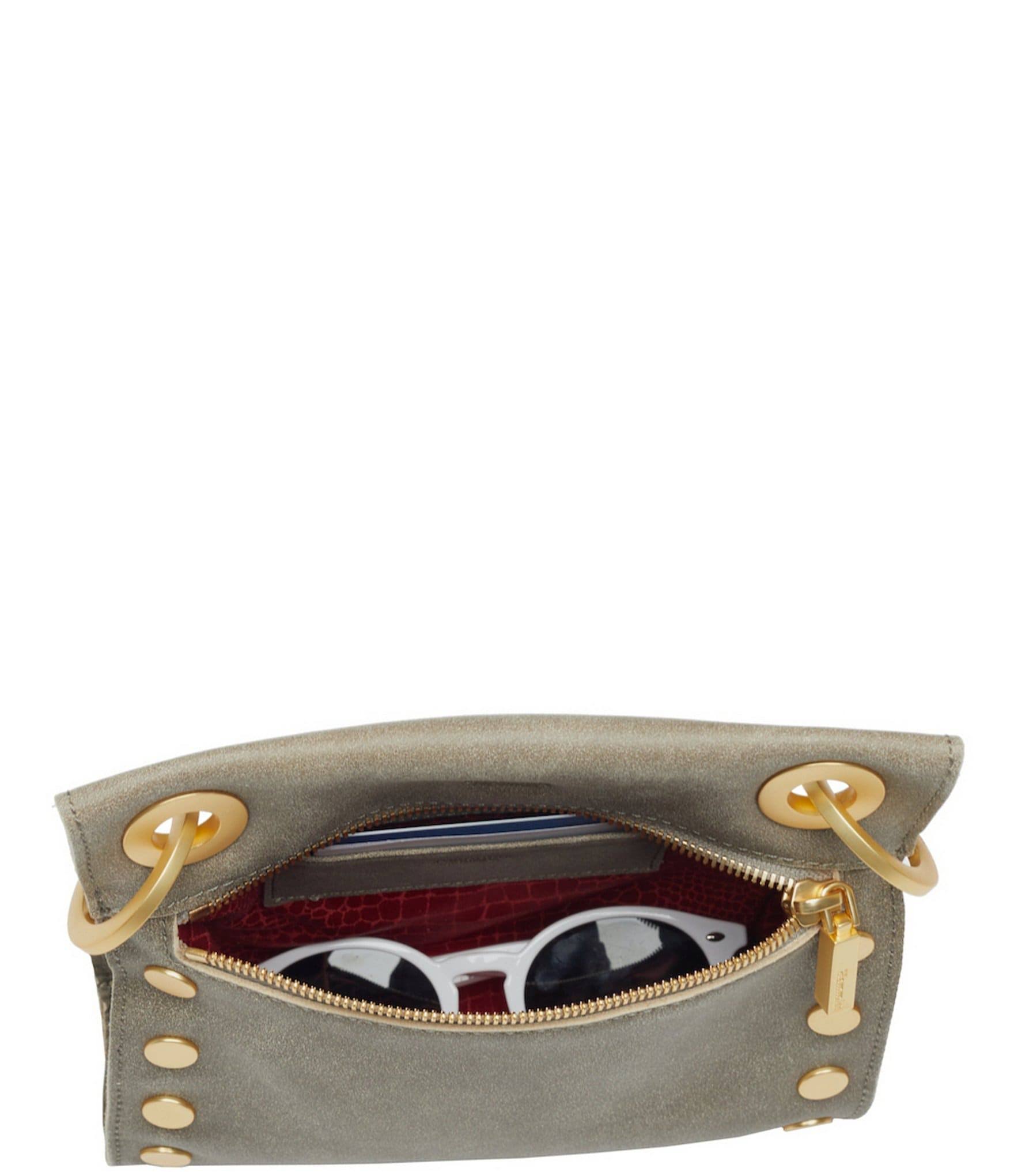 Hammitt Tony Grommet Studded Leather Crossbody Bag - Grey Natural
