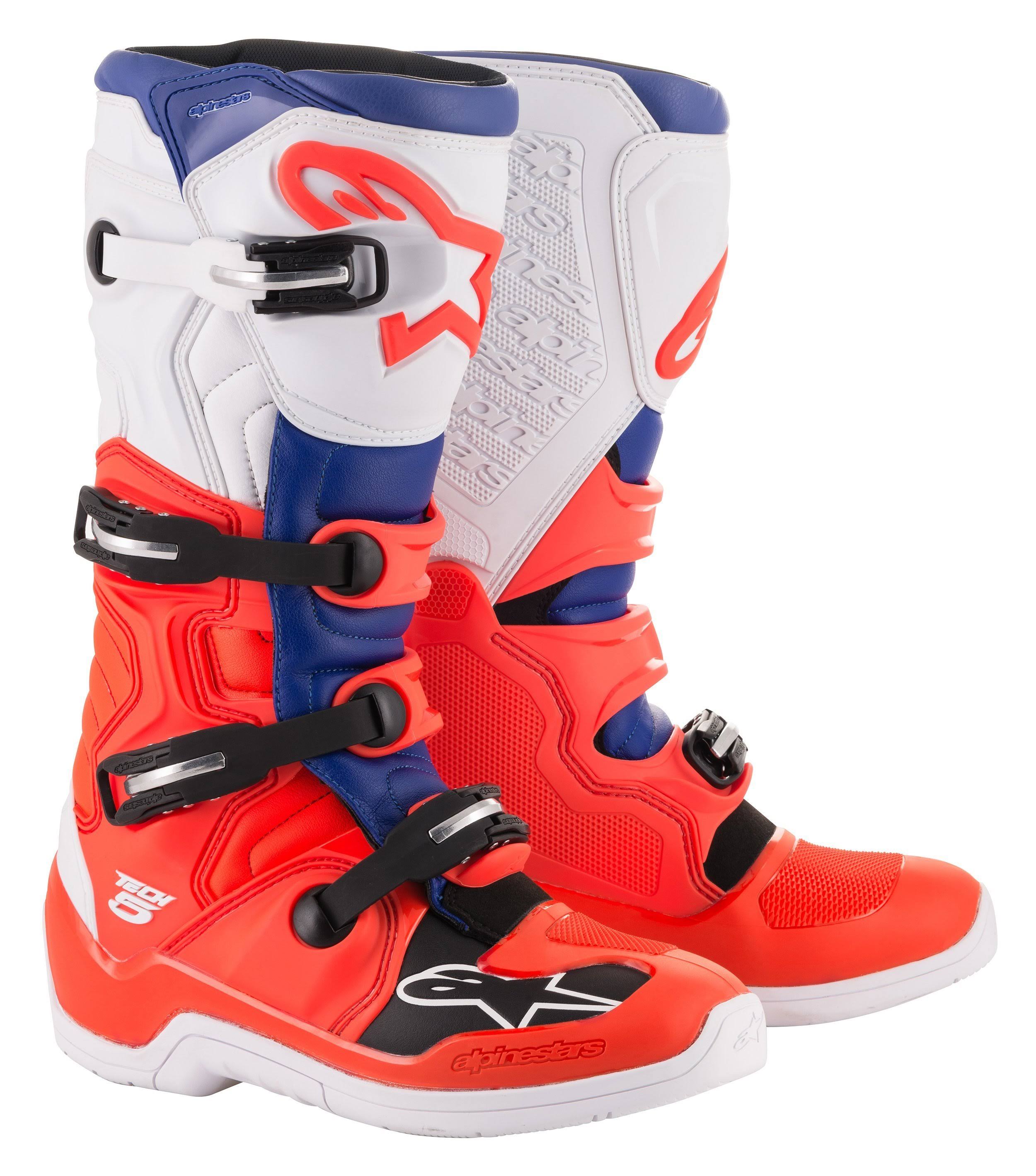 Alpinestars Tech 5 Boots - White/Red/Blue - 10
