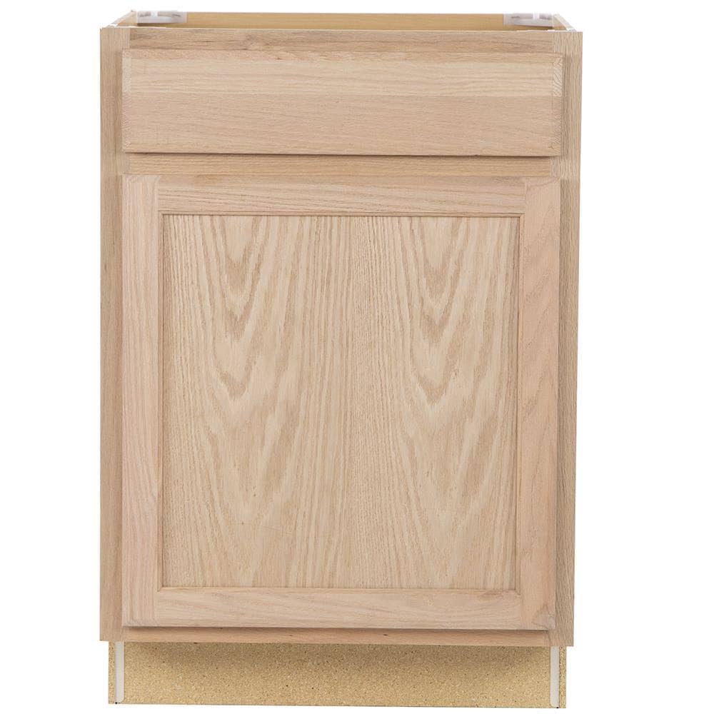 Project Source 24-in W x 35-in H x 23.75-in D Natural Unfinished Door and Drawer Base Stock Cabinet