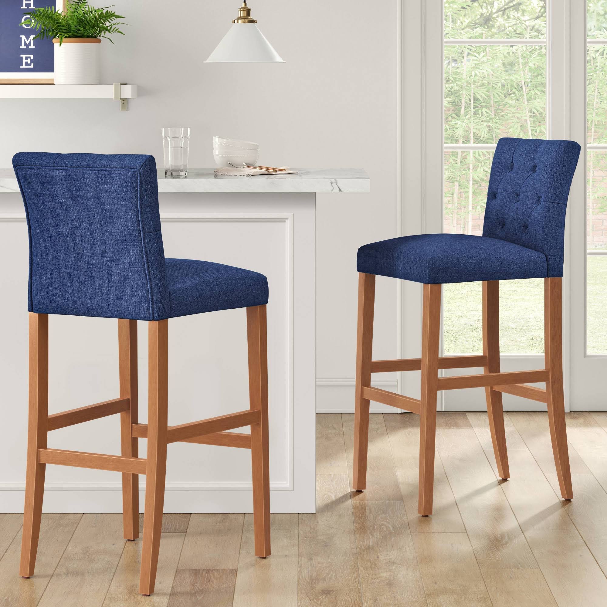 Brookline Tufted Barstool Navy - Threshold
