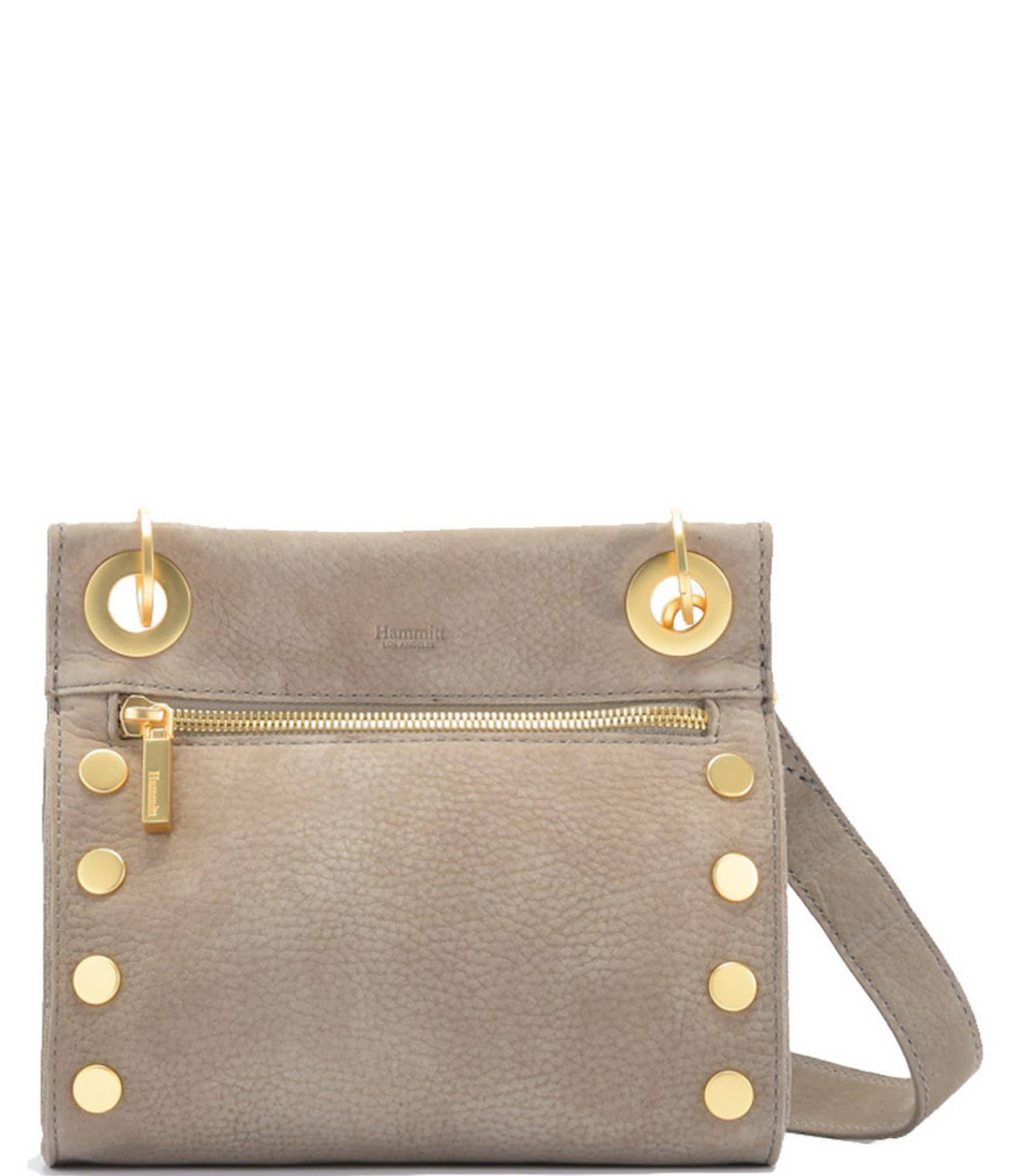 Hammitt Tony Grommet Studded Leather Crossbody Bag - Grey Natural