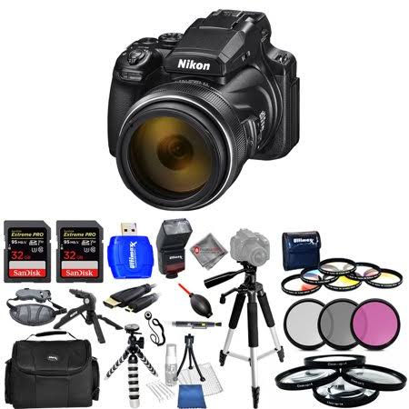 Nikon Coolpix P1000 16MP 4K UHD Digital Camera #26522 Mega Bundle