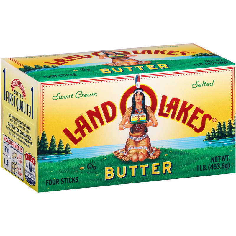 Land O Lakes 15136 36/ 4/ 4 Ounce (1 pound)elgin Style, Salted, Sweet Cream, Butter Quarters, USDA Grade AA., Price/Case