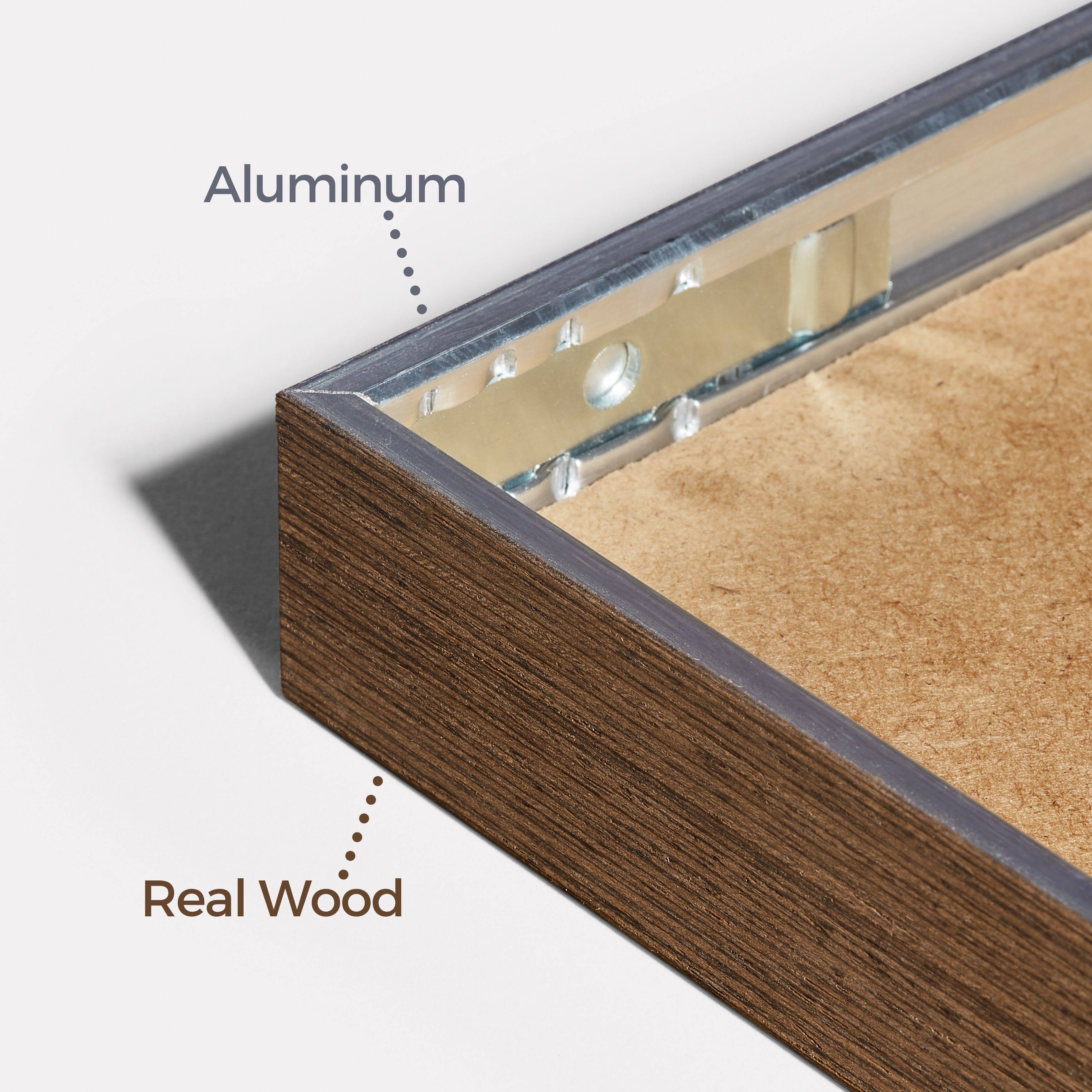 Vossington 13x19 Frame | Exotic Wood Picture Frame | 13 x 19 Standard Sizes Online | Slim Wall Decor | Modern Option to Custom F