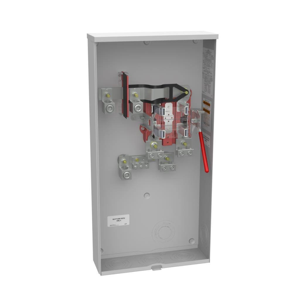 Milbank 320 Amp 4 Terminal Ringless Side Wireway Underground Meter Socket