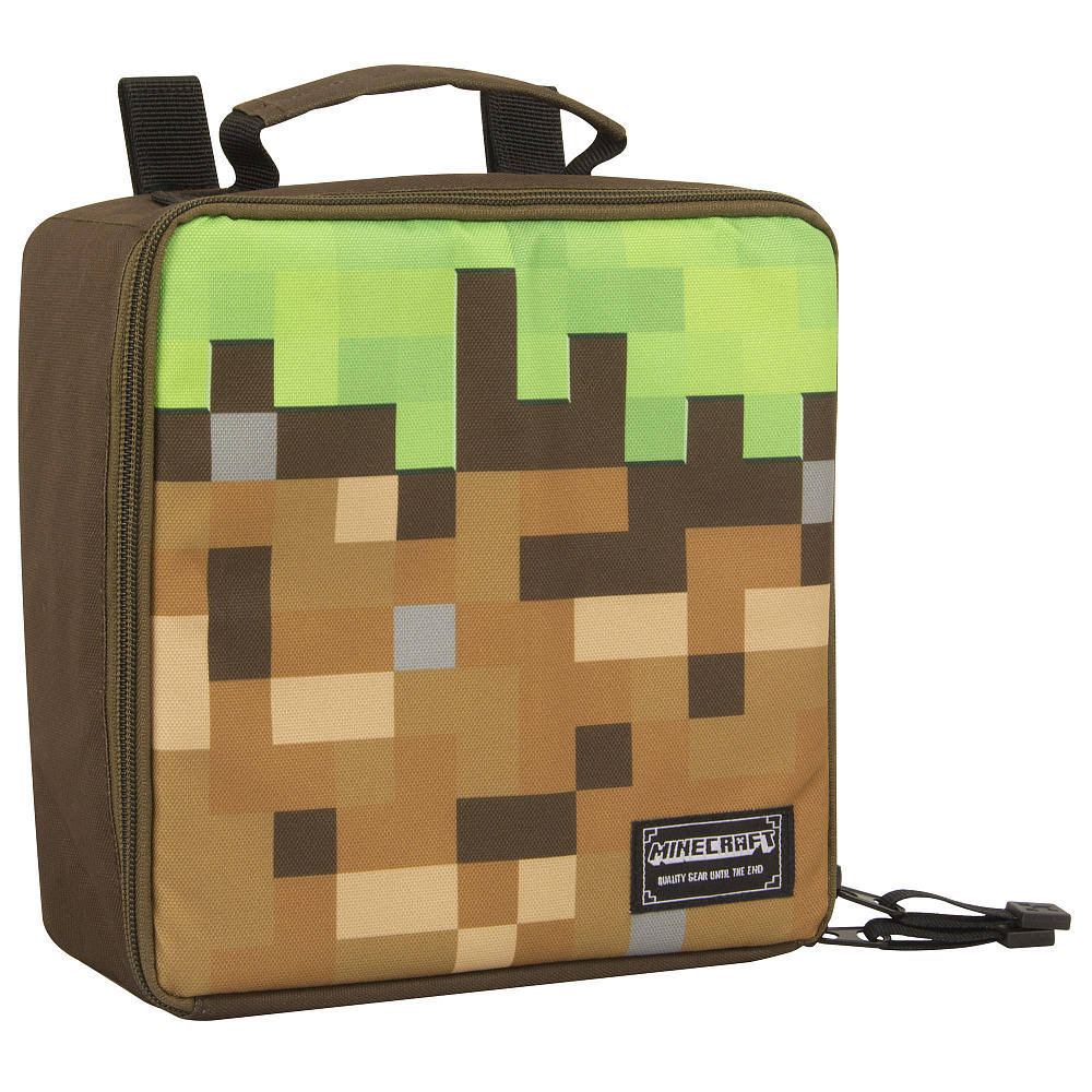 Minecraft Dirt Block Insulated Lunch Bag