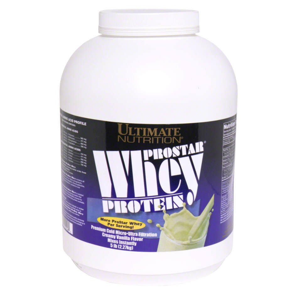 Ultimate Nutrition ProStar Whey Protein, Creamy Vanilla - 5 lb