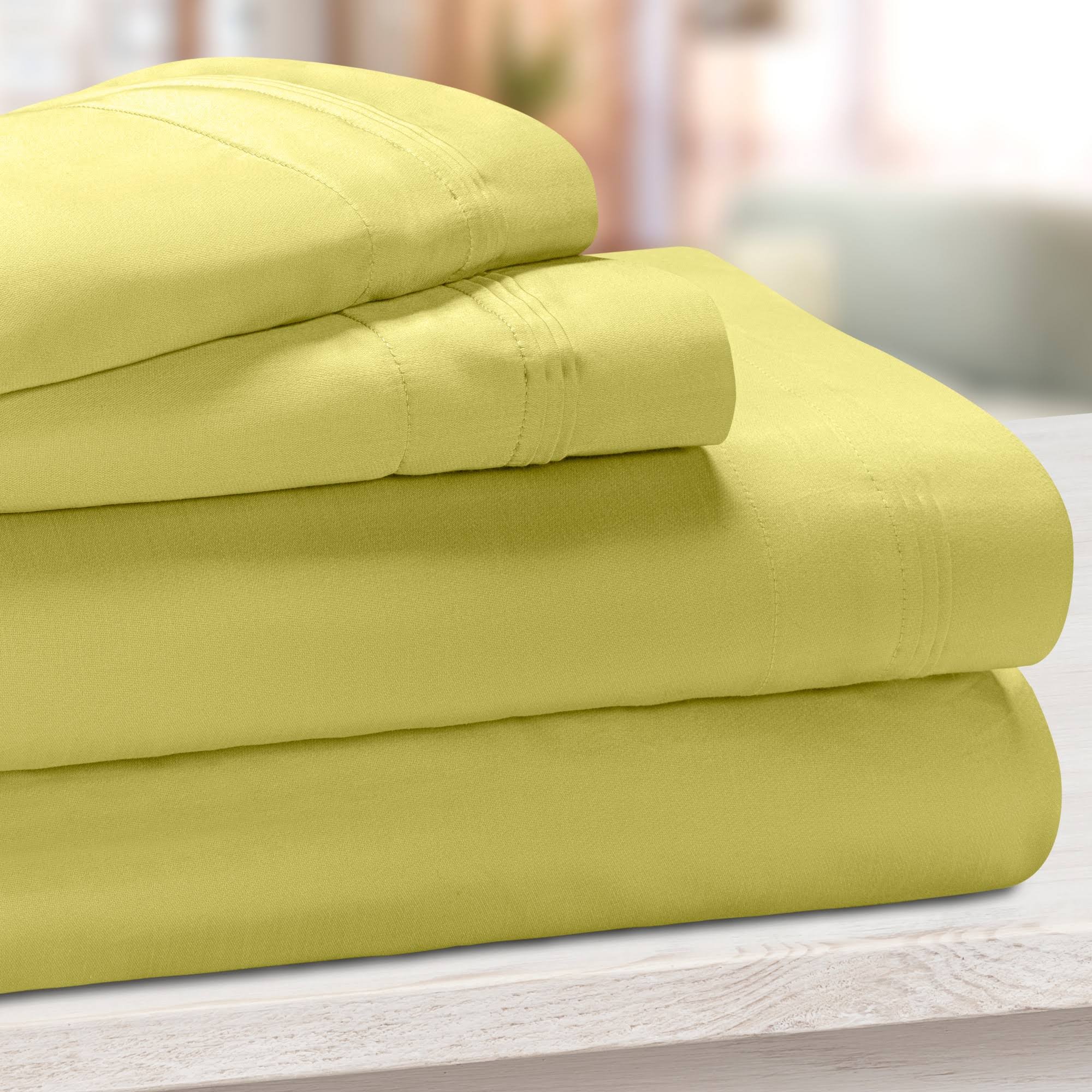 Blue Nile Mills 650-Thread Count Egyptian Cotton Solid Deep Pocket Ultra-Soft Sheet Set