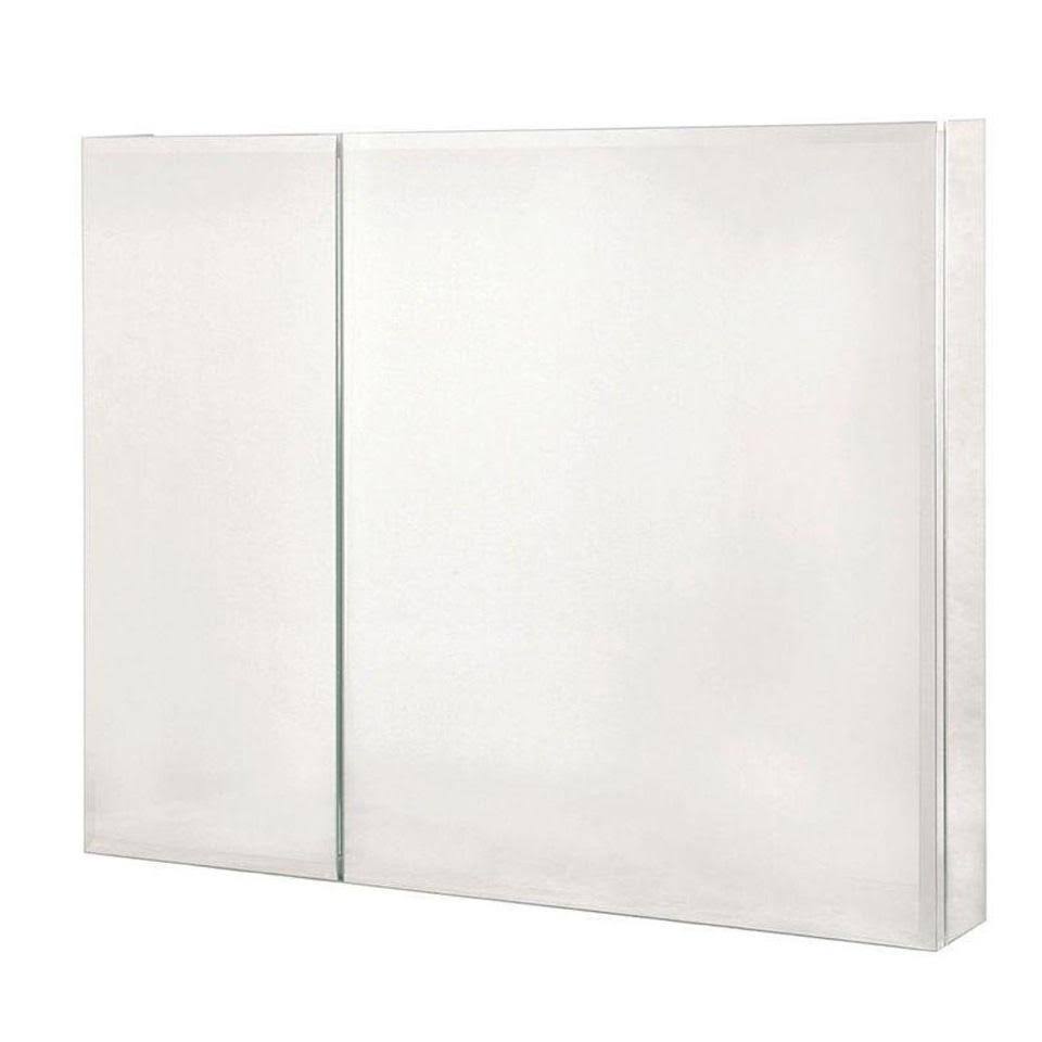Pegasus 36 in. W x 30 in. H Frameless Recessed or Surface-Mount Bi-View Bathroom Medicine Cabinet with Beveled Mirror SP4587