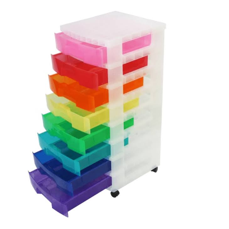 Really Useful Boxes Rainbow 8-Drawer Rolling Chest