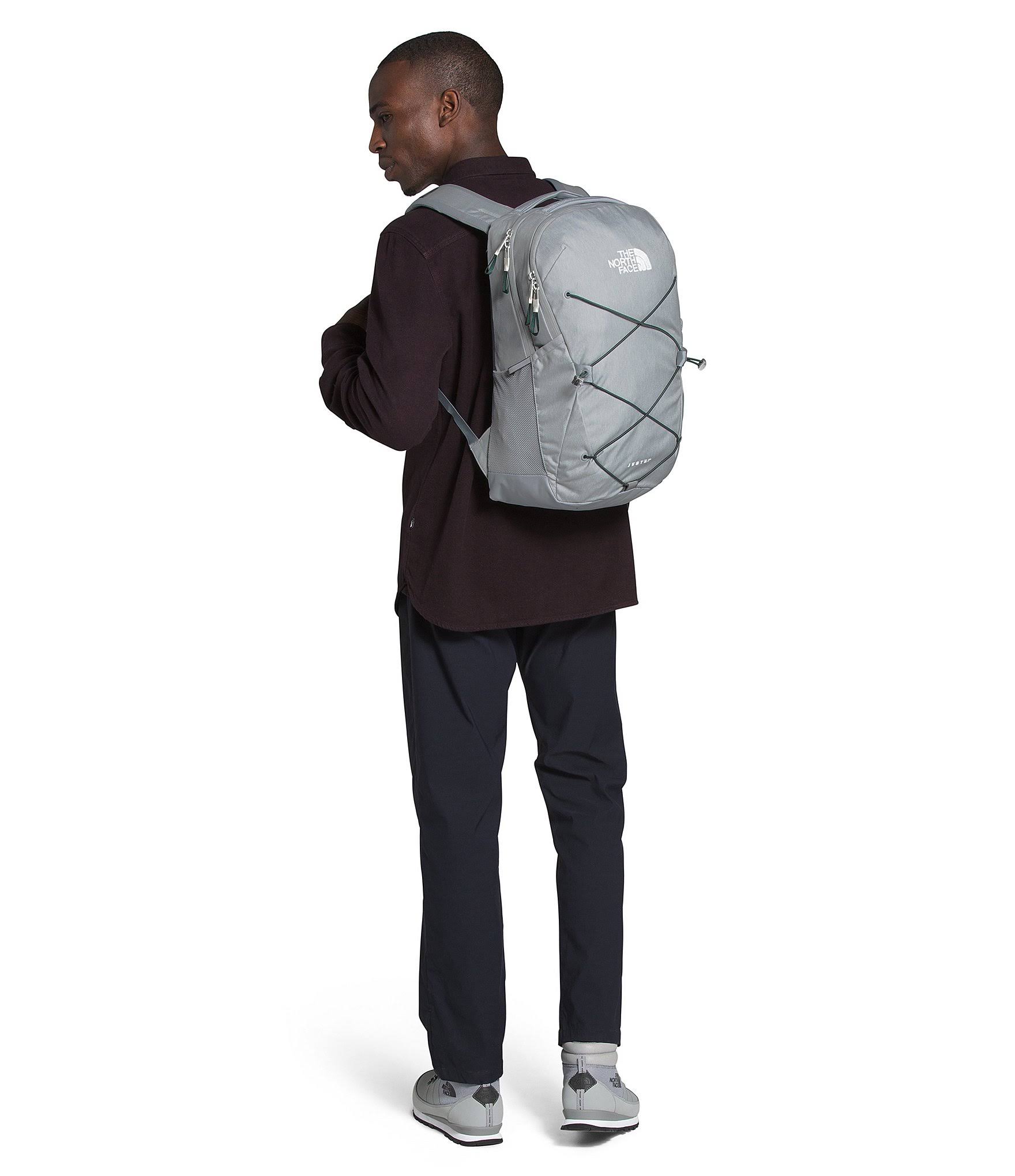 The North Face Jester Backpack (High Rise Grey Light Heather/Scarab Green)