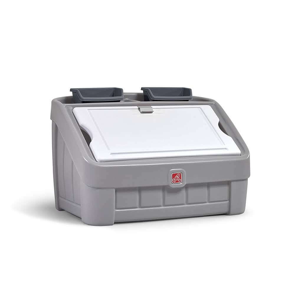 Step2 2-in-1 Toy Box u0026 Art Lid Gray