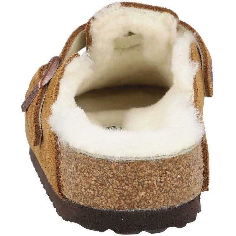 Birkenstock Boston Suede Leather Mink Shearling Clogs