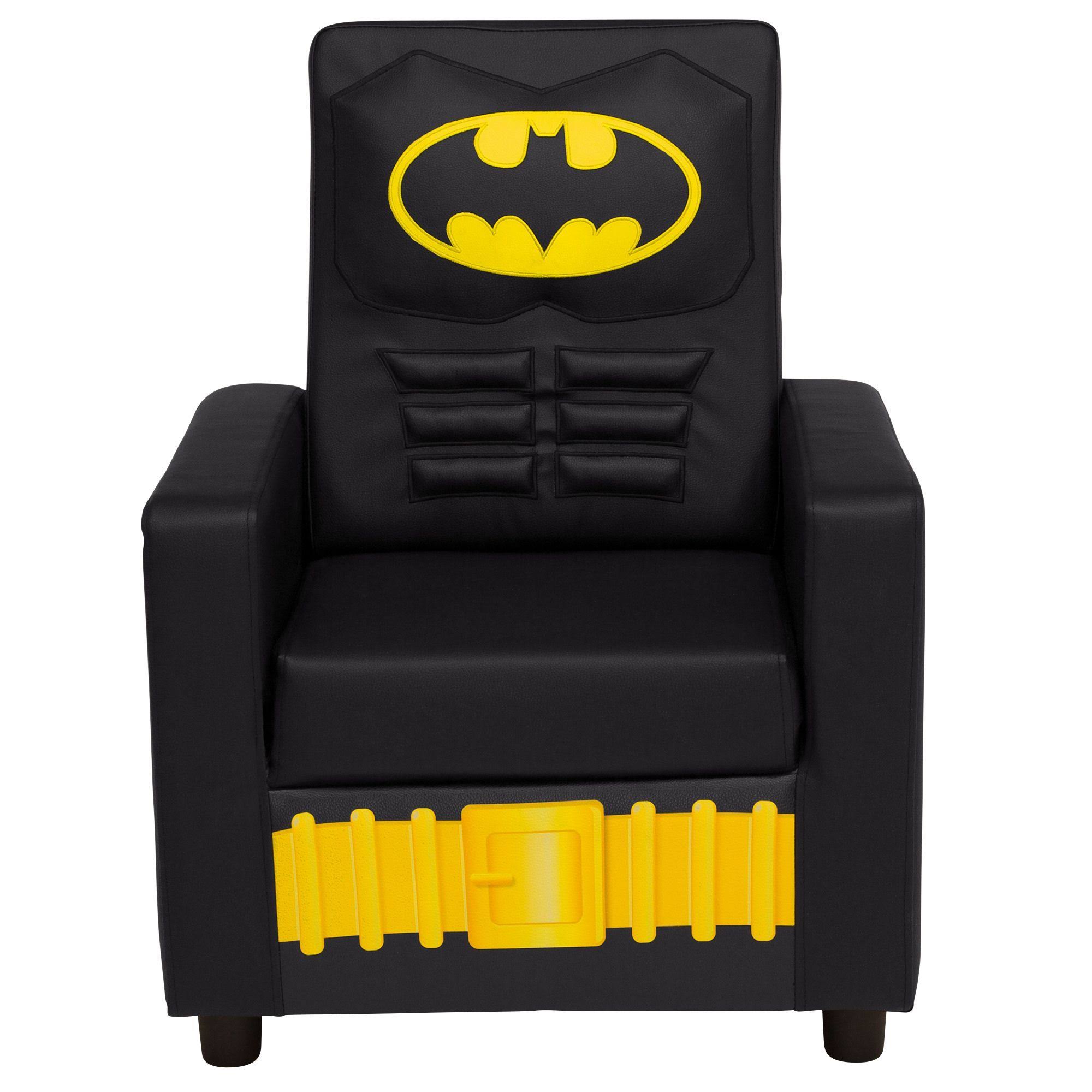 DC Comics Batman Youth High Back Upholstered Chair, Black