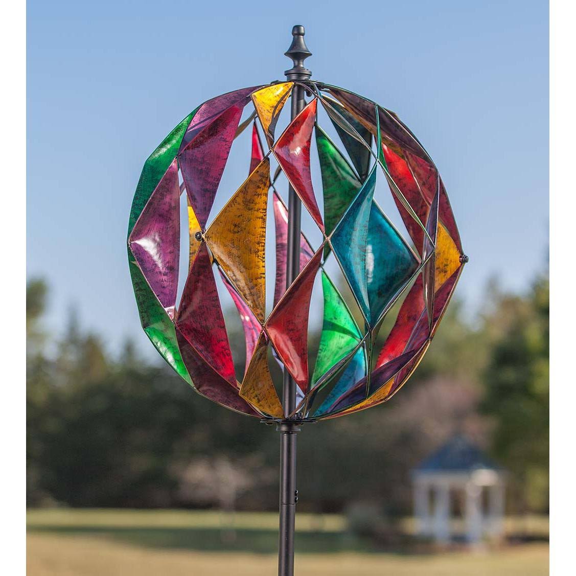 Harlequin Ball Wind Spinner - Antique Multi