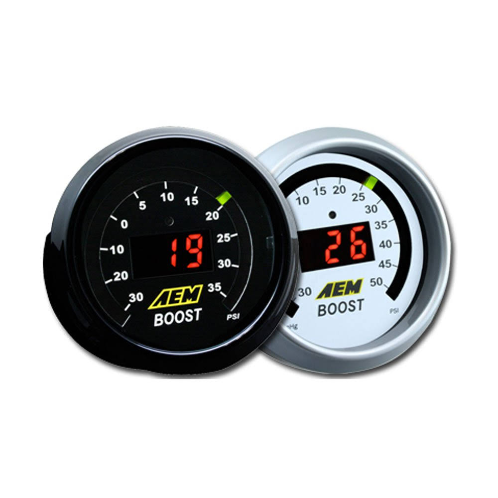 AEM 30-4406 2.06 inch -30 to 35 PSI Digital LED EFI Vehicle Pressure Boost Gauge