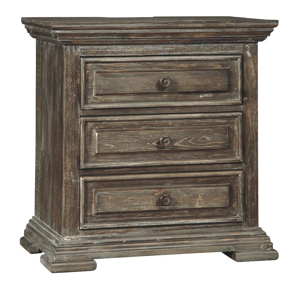 Wyndahl Brown Three Drawer Nightstand