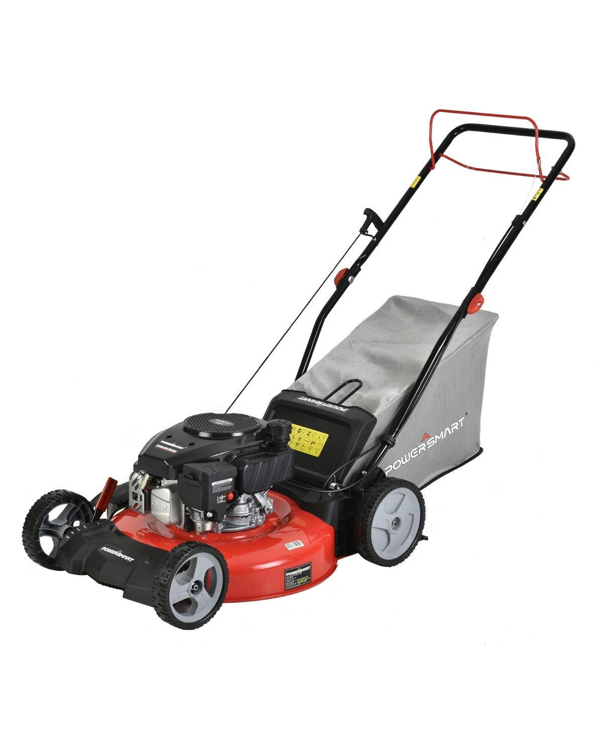 Powersmart Lawn Mower, 21-Inch u0026 170CC, GAS Powered Self-Propelled Lawn Mower with 4-Stroke ENGINE, 3-in-1 GAS Mower in Colo