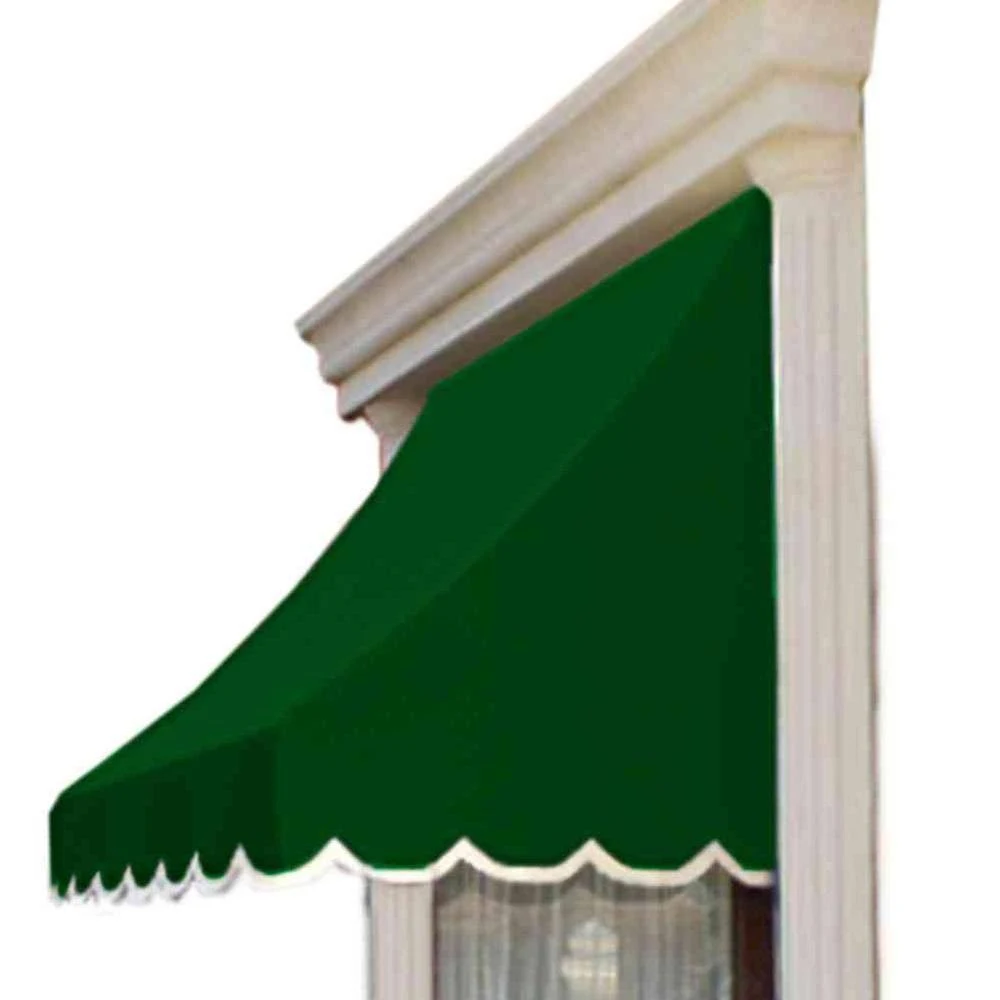 Awntech 5.38 ft. Wide Nantucket Window/Entry Awning (44 in. H x 36 in. D) in Forest, Green NN33-5F