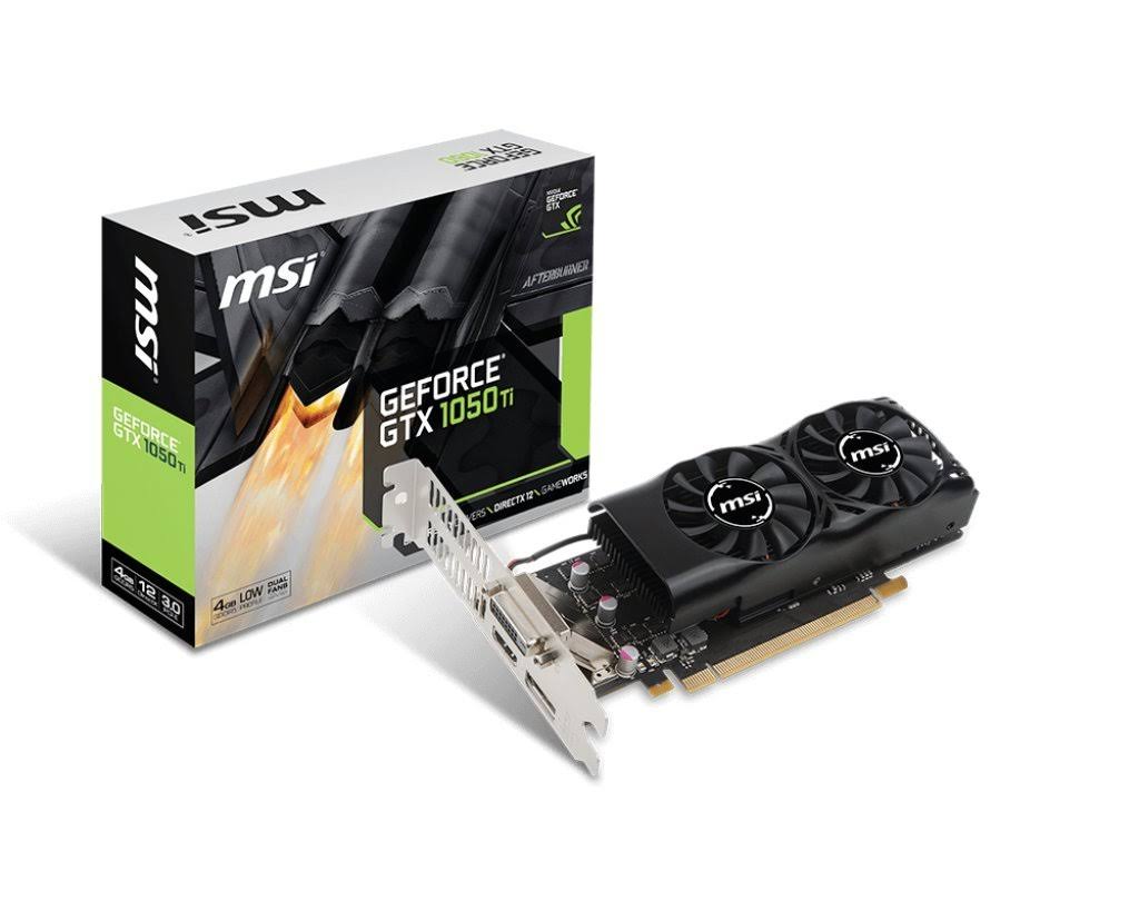 MSI GeForce GTX 1050 Ti 0 TI 4GT LP Low Profile Graphics Card - 4 GB GDDR5 - 128-bit - 1290 MHz