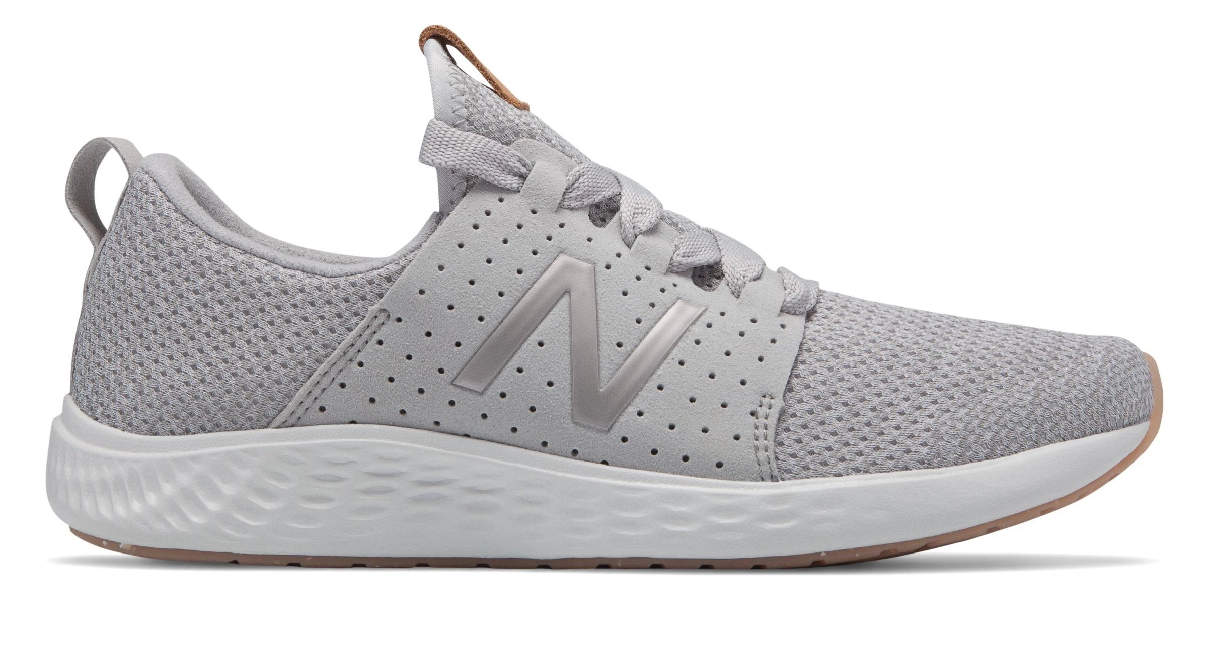 New Balanc Fresh Foam Sport Lightweight Running Women&s Shoe, Light Grey, Size 9.5