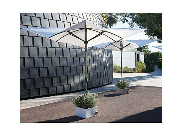 Abba Patio 30lb. Stainless Steel Square Umbrella Planter Base with Wheels