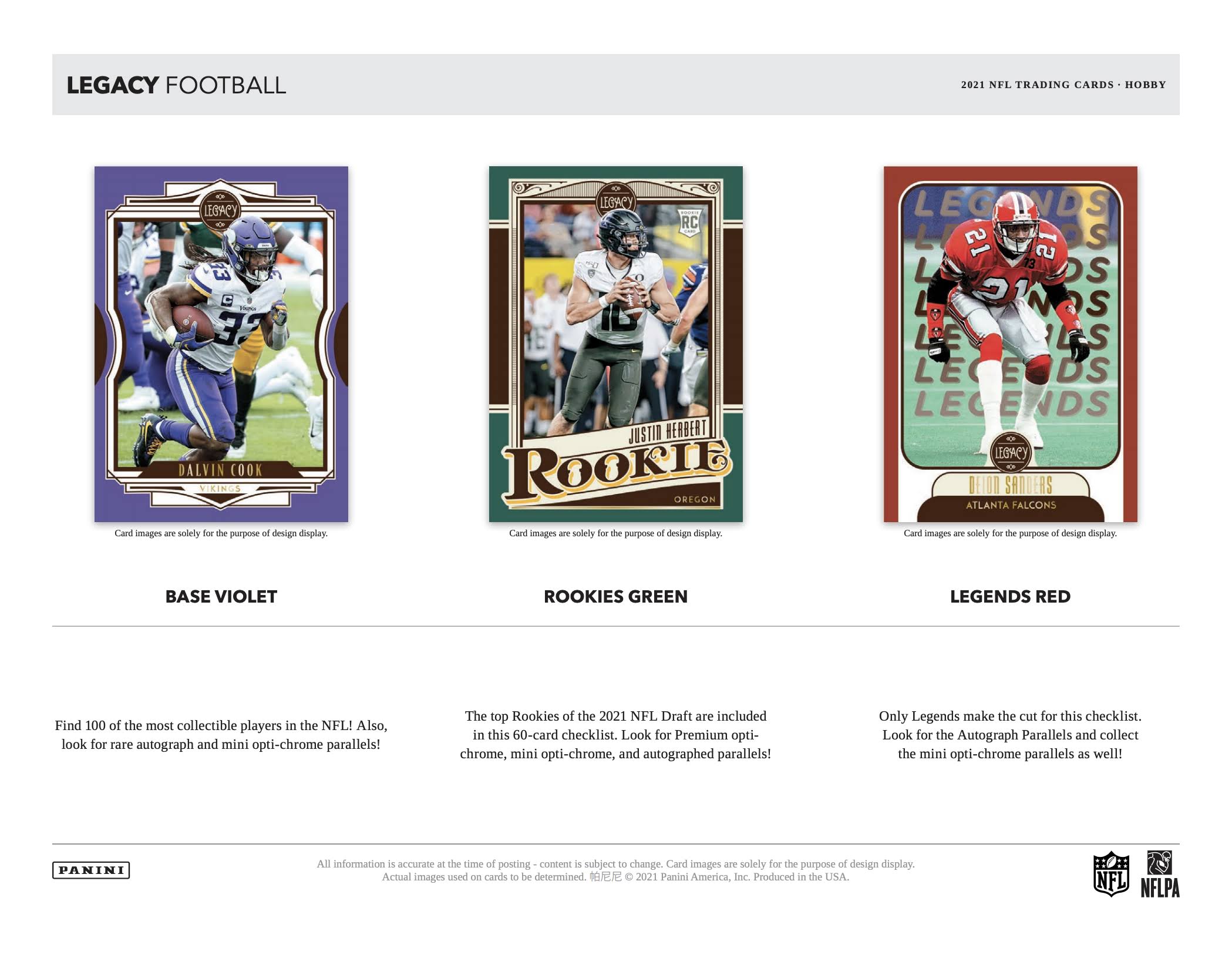 2021 Panini Legacy NFL Football Hobby Box