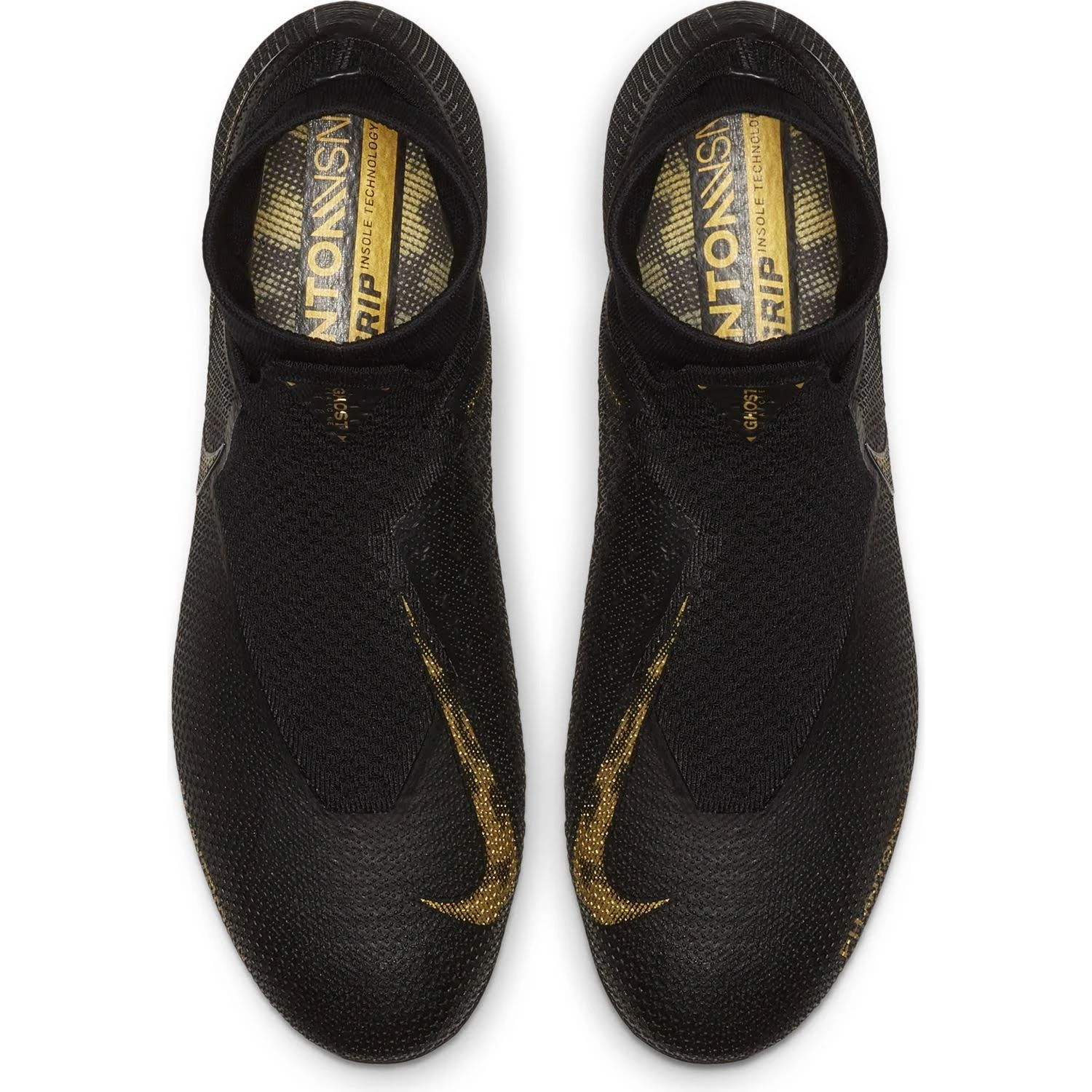 Nike Phantom Vision Elite DF FG Soccer Cleats Black-Gold - 12
