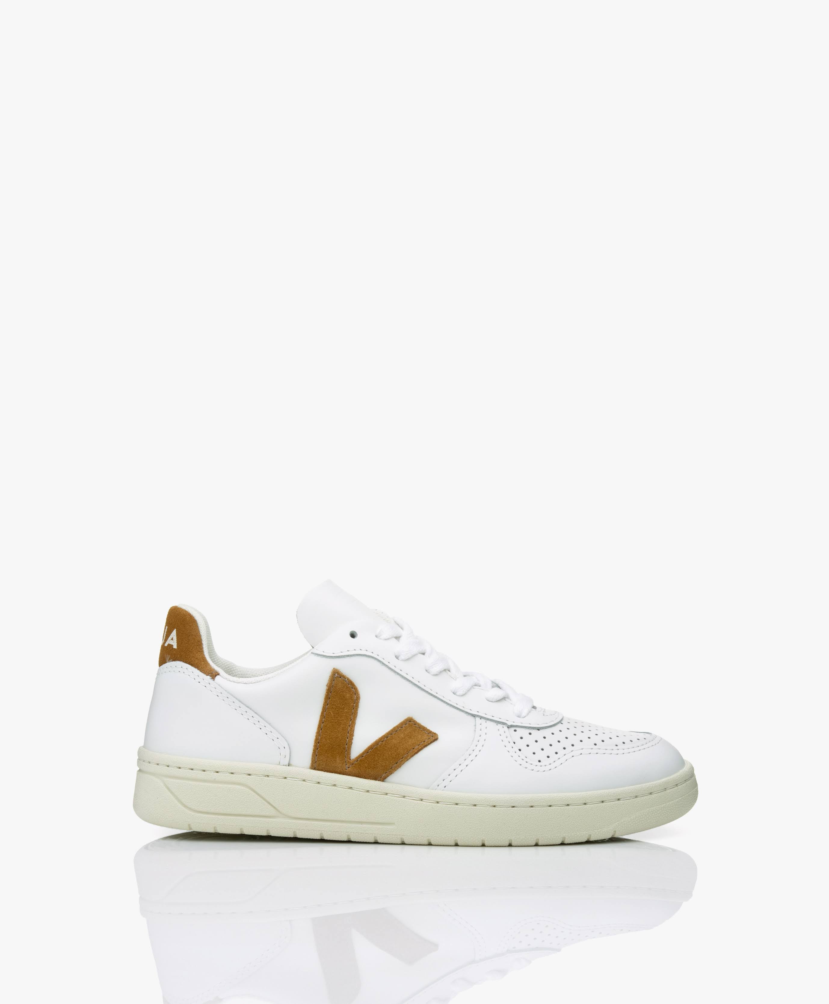 Veja Sneakers - V-10 Leather Extra White/Camel | VX022652