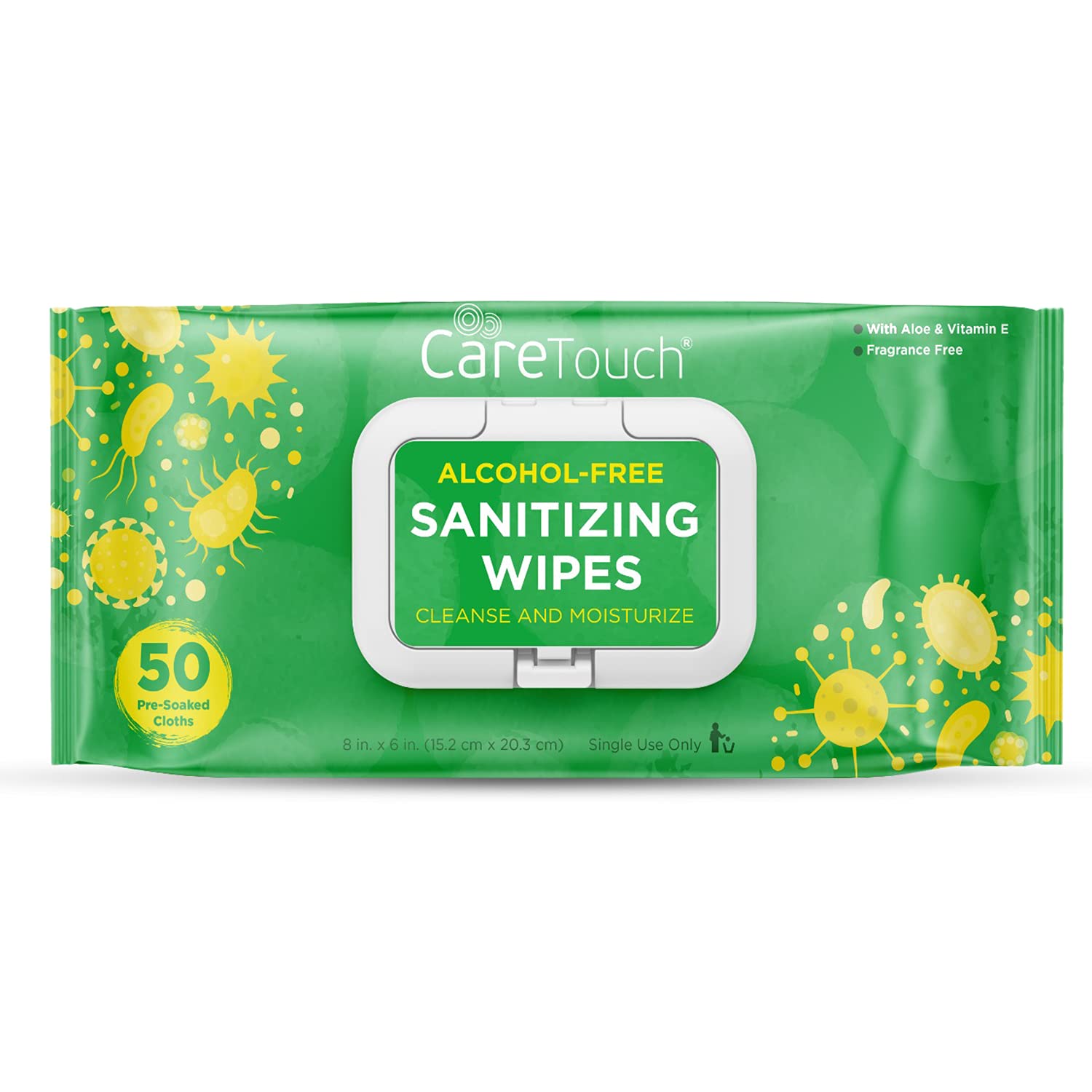 Care Touch Alcohol Free Wipes 50ct Pack