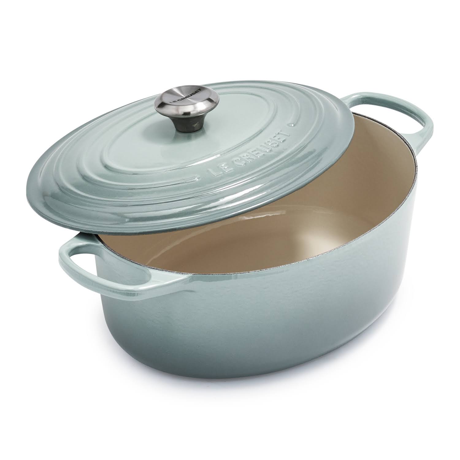Le Creuset Signature Oval Dutch Oven, 6.75 qt, Sea Salt