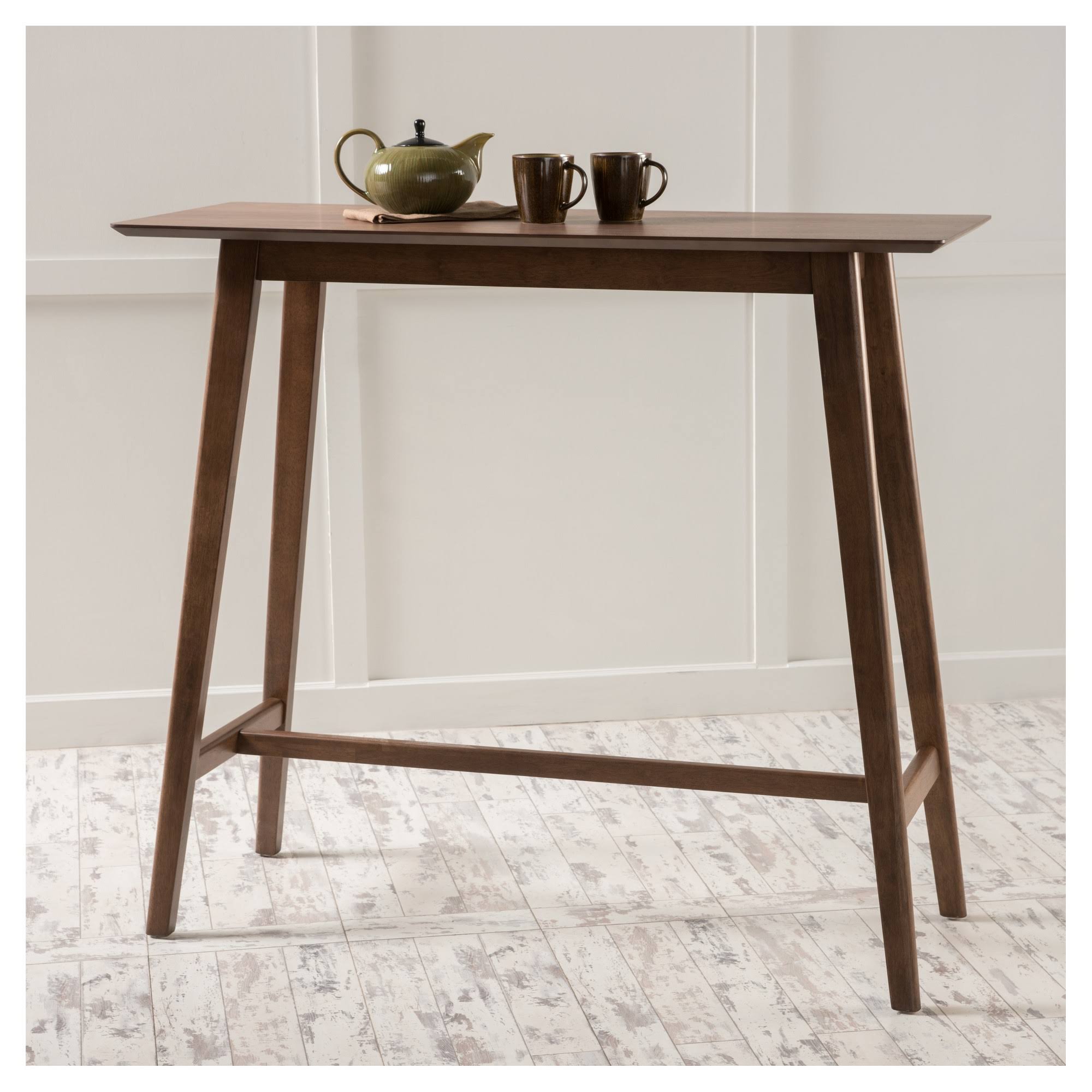 Moria 42 Bar Table Natural Walnut Brown Christopher Knight Home