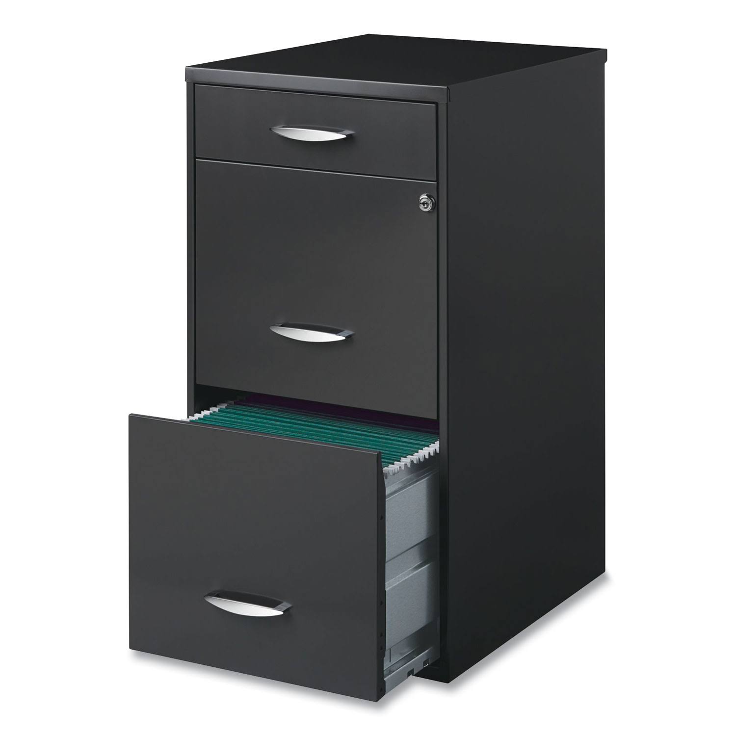 Designs 3-Drawer Vertical File Cabinet, Letter, Charcoal, 18d (18606)
