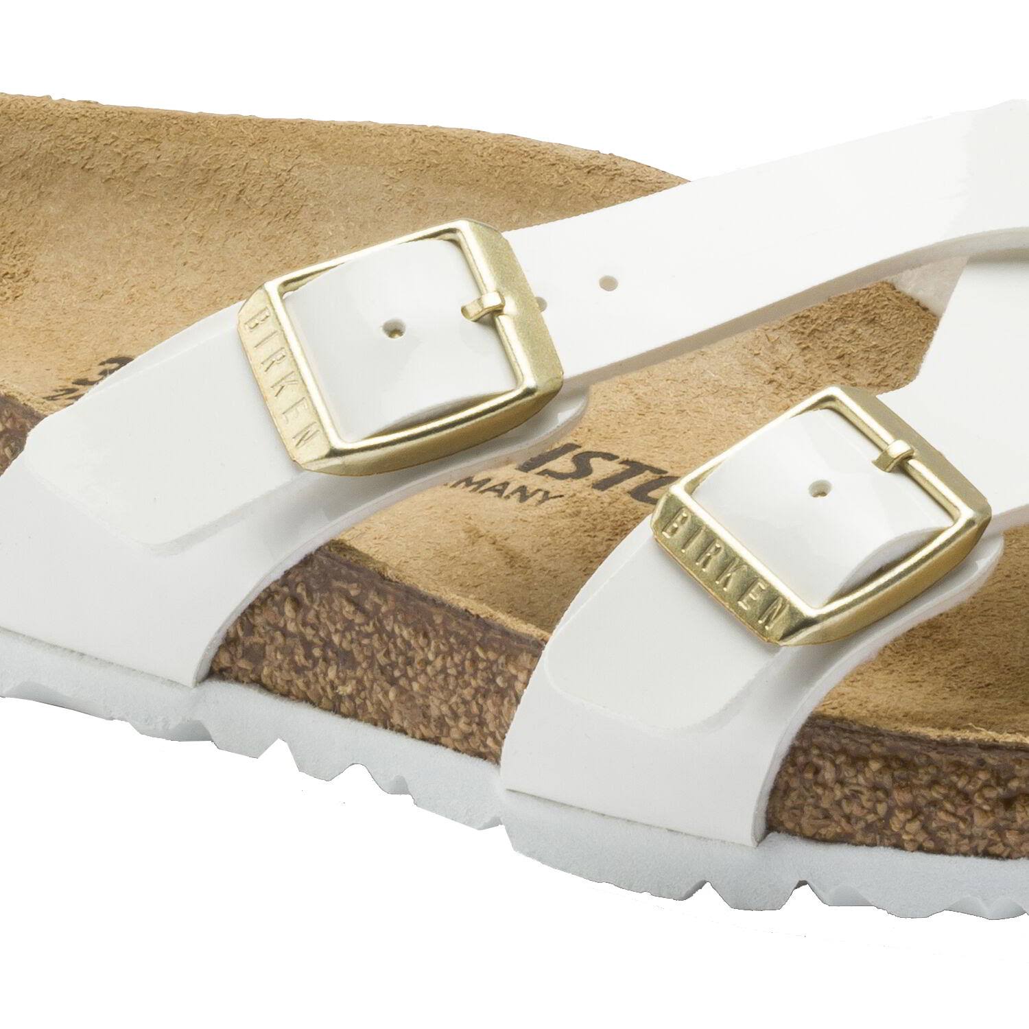 Birkenstock Yao Birko-Flor White Two-Strap Sandals