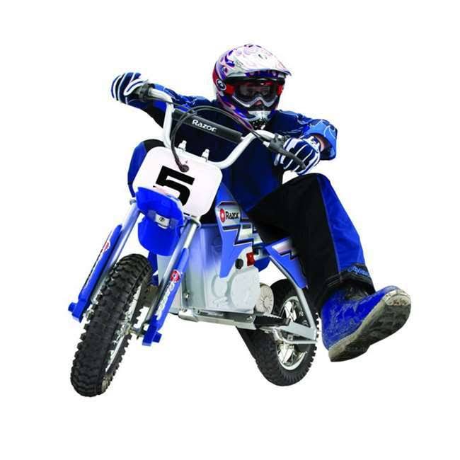 Razor MX350 Dirt Rocket Kids Electric Motocross Motorcycle Bikes, 1 Red u0026 1 Blue
