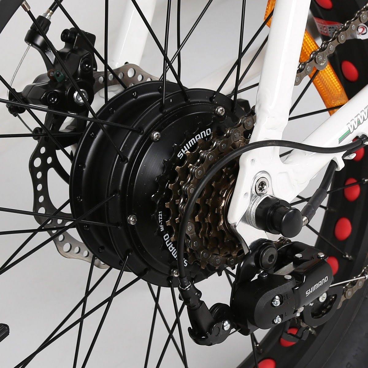 Ecotric 500W Folding Fat Tire Electric Bike Black/Blue