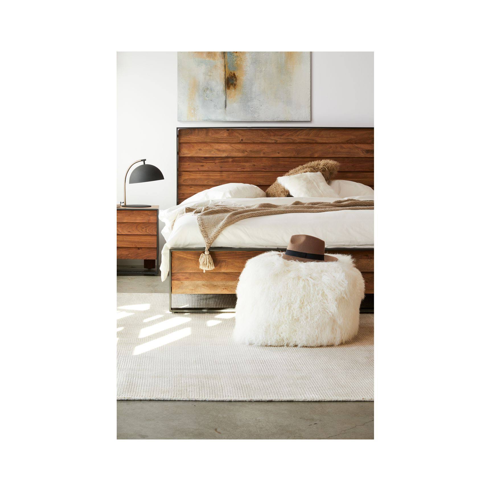 Moe's Home Collection Goat Fur Pillow - Natural