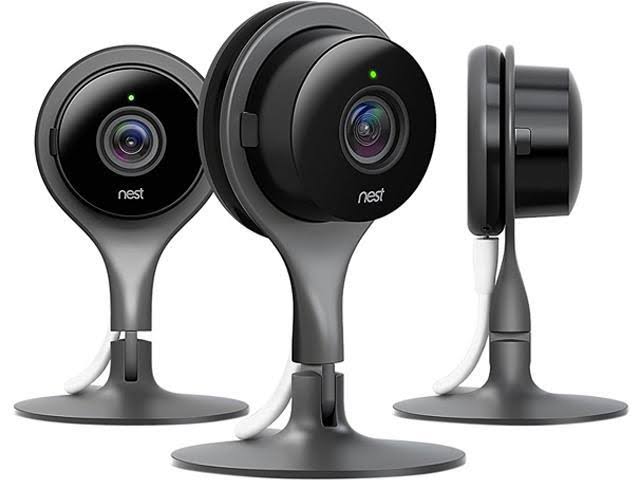 Google Nest Cam Indoor - 3 Pack - Wi-Fi Security Camera - Black (NC1104EF)